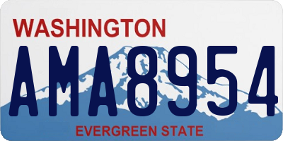 WA license plate AMA8954