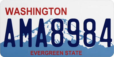 WA license plate AMA8984