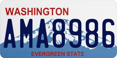 WA license plate AMA8986