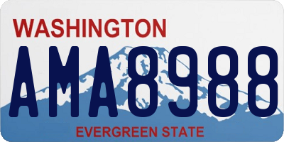 WA license plate AMA8988