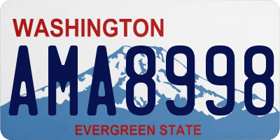 WA license plate AMA8998
