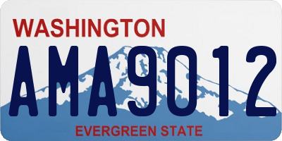 WA license plate AMA9012