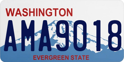 WA license plate AMA9018