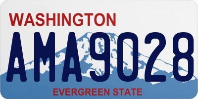 WA license plate AMA9028