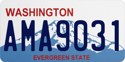 WA license plate AMA9031