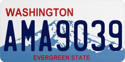 WA license plate AMA9039