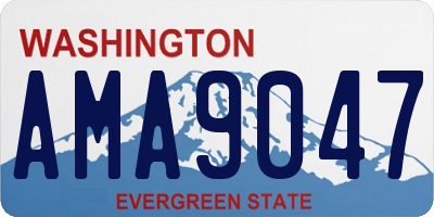 WA license plate AMA9047