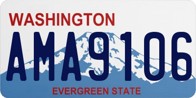 WA license plate AMA9106