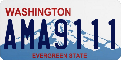 WA license plate AMA9111