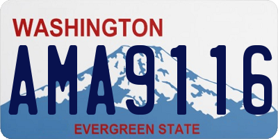 WA license plate AMA9116