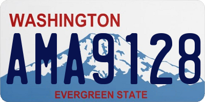 WA license plate AMA9128