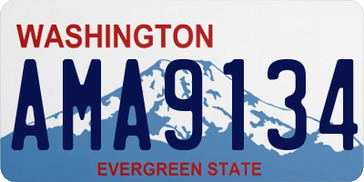 WA license plate AMA9134