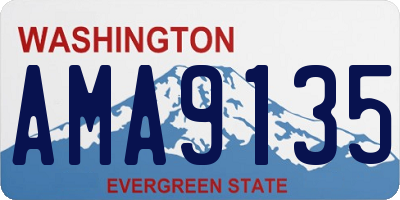WA license plate AMA9135