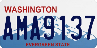 WA license plate AMA9137