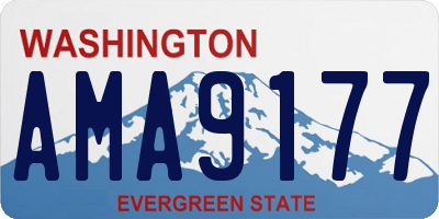 WA license plate AMA9177