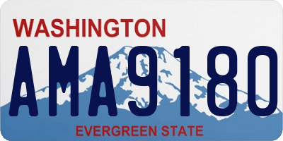 WA license plate AMA9180