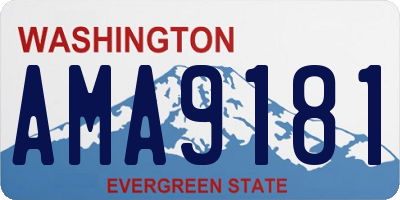 WA license plate AMA9181
