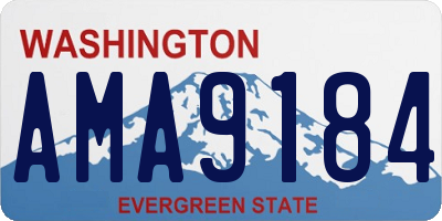 WA license plate AMA9184