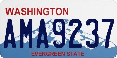 WA license plate AMA9237