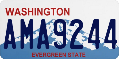 WA license plate AMA9244