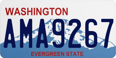 WA license plate AMA9267