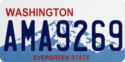 WA license plate AMA9269