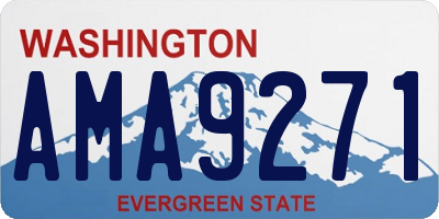WA license plate AMA9271