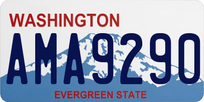 WA license plate AMA9290