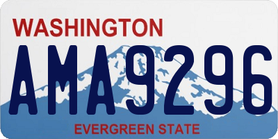 WA license plate AMA9296