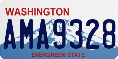 WA license plate AMA9328