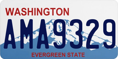 WA license plate AMA9329