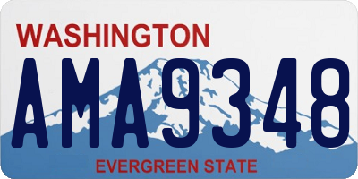 WA license plate AMA9348