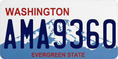 WA license plate AMA9360
