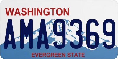 WA license plate AMA9369