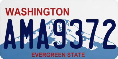 WA license plate AMA9372