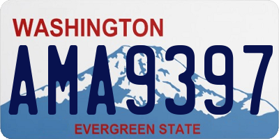 WA license plate AMA9397