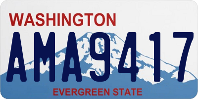 WA license plate AMA9417