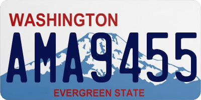 WA license plate AMA9455