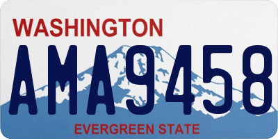 WA license plate AMA9458