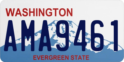 WA license plate AMA9461