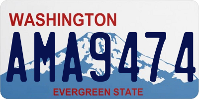 WA license plate AMA9474