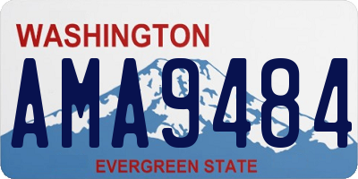 WA license plate AMA9484