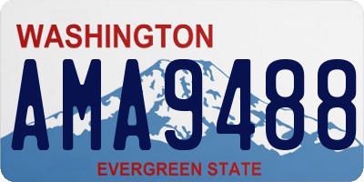 WA license plate AMA9488