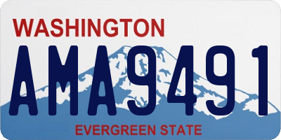 WA license plate AMA9491
