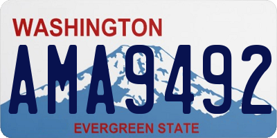 WA license plate AMA9492