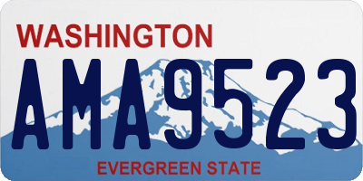 WA license plate AMA9523