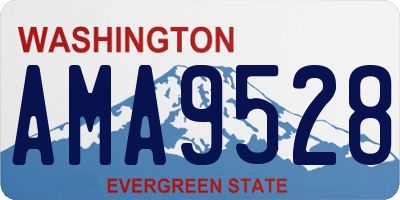 WA license plate AMA9528