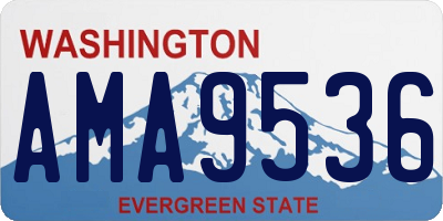 WA license plate AMA9536