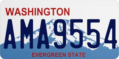WA license plate AMA9554