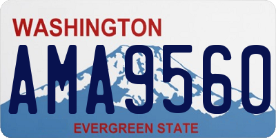 WA license plate AMA9560